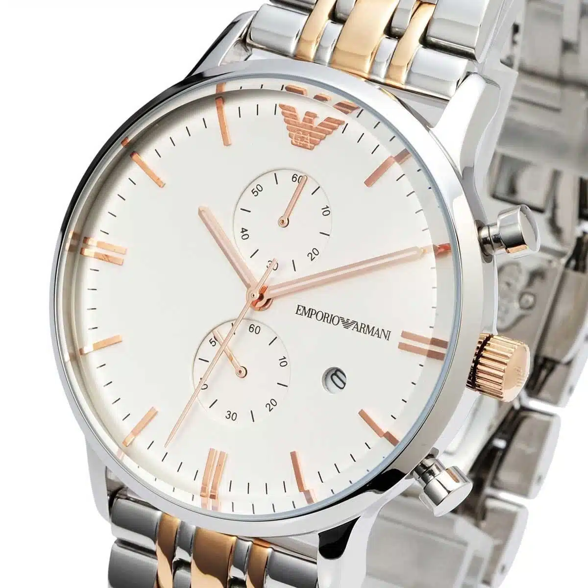 Emporio Armani Chronograph White Dial Men's Watch