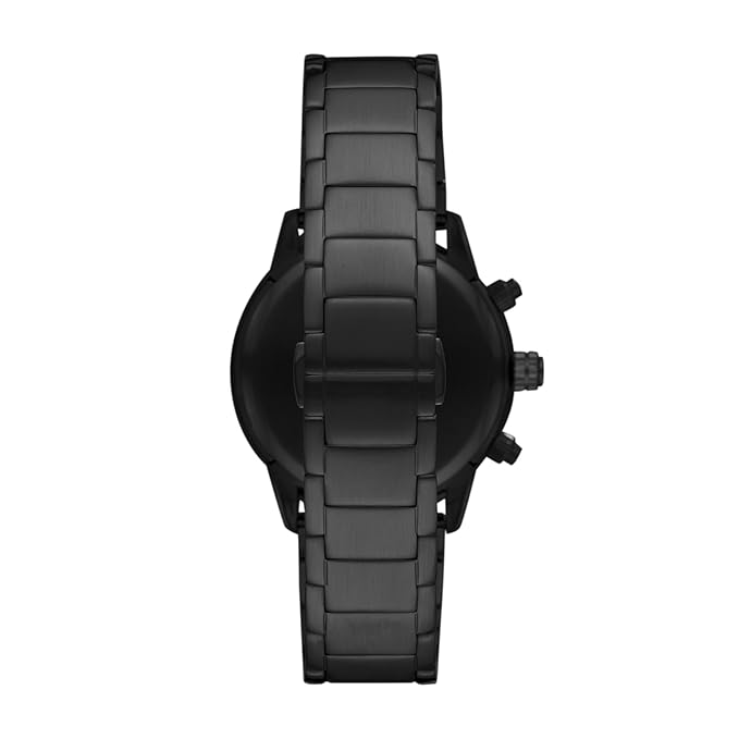 Emporio Armani Stainless Steel Analog Black Dial Men's Watch