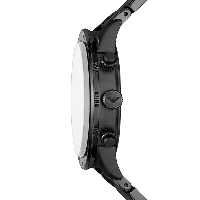 Emporio Armani Stainless Steel Analog Black Dial Men's Watch