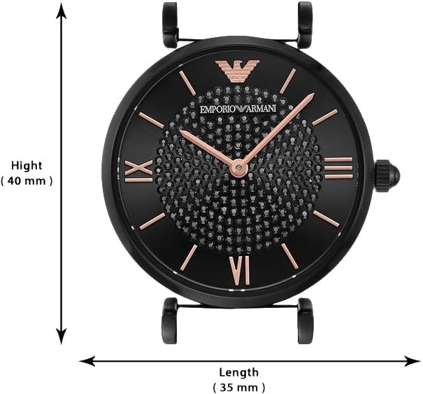 Emporio Armani Classic Black Dial Women's Watch