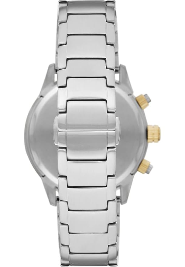 Emporio Armani Men's Chronograph, Stainless Steel Watch, 43mm case size