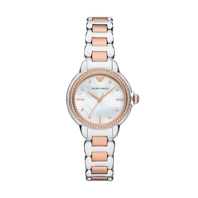 Emporio Armani Analog Off-White Dial Women's Watch