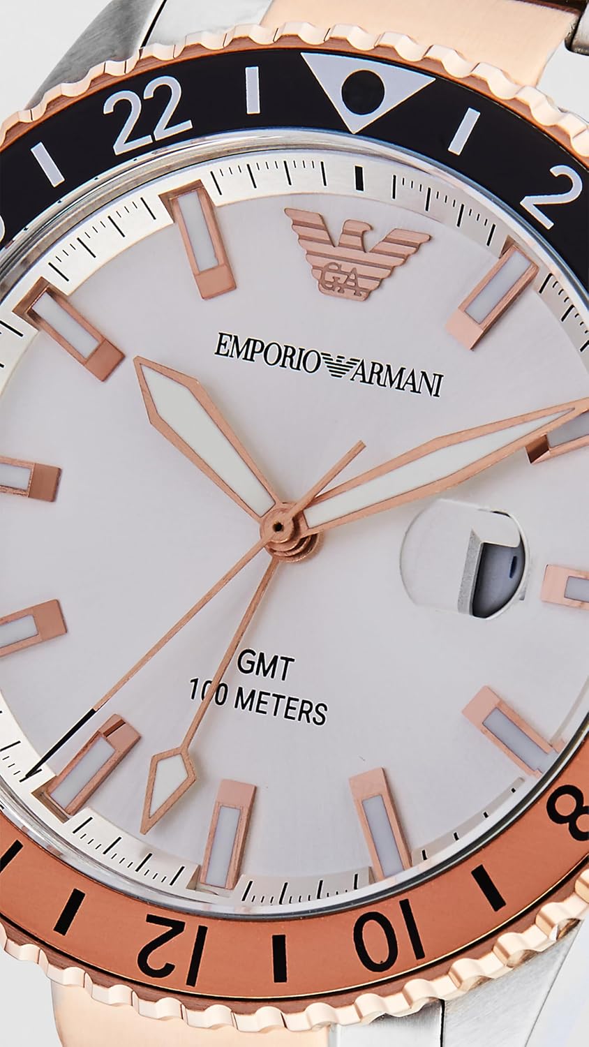 Emporio Armani Stainless Steel Analog White Dial Multicolor Strap Men's Watch