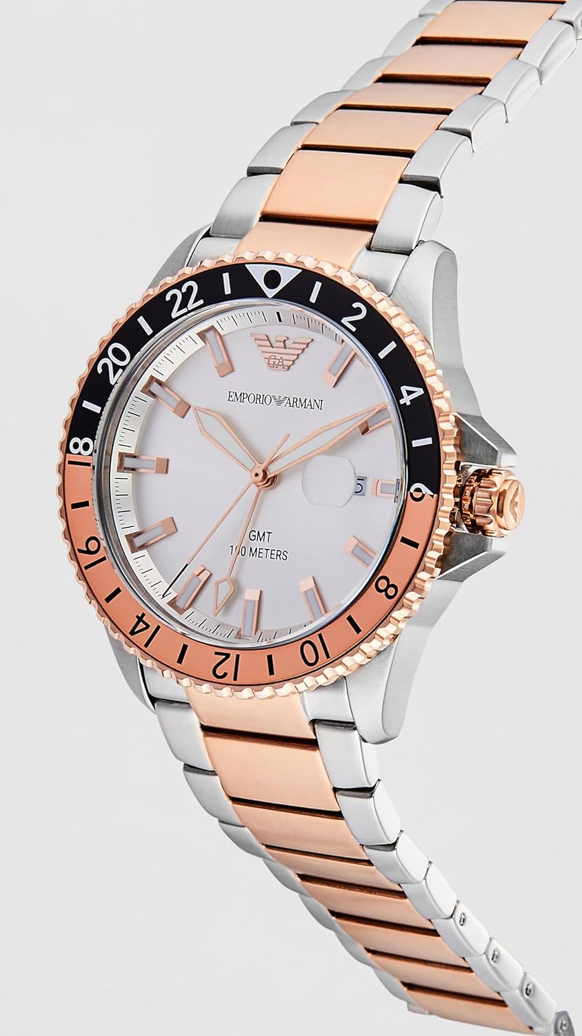 Emporio Armani Stainless Steel Analog White Dial Multicolor Strap Men's Watch