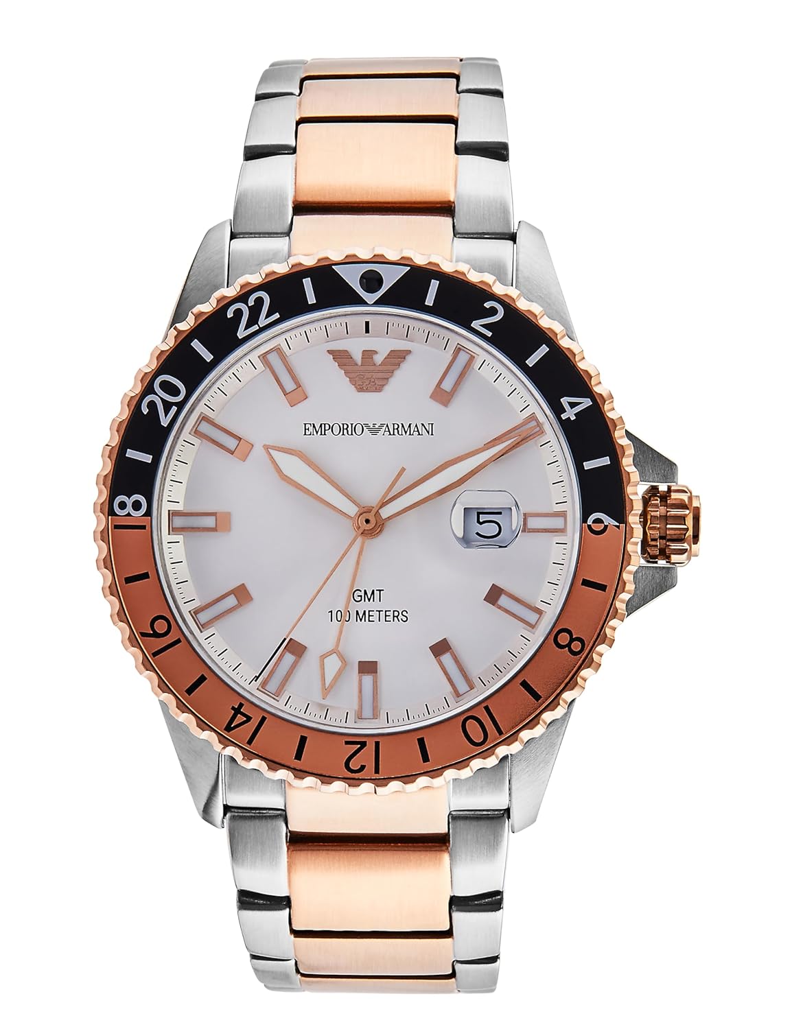 Emporio Armani Stainless Steel Analog White Dial Multicolor Strap Men's Watch