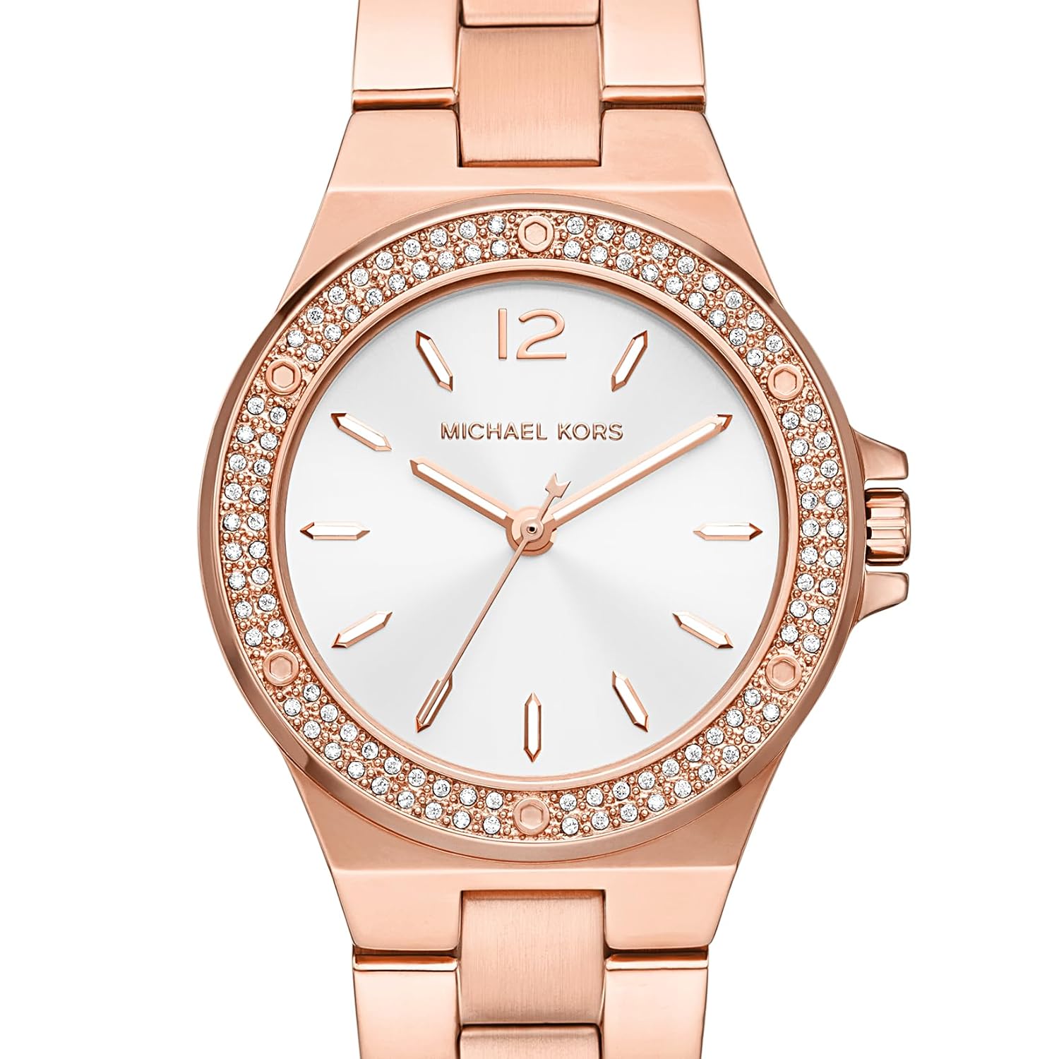 Michael Kors Stainless Steel Lennox Analog White Dial Women Watch