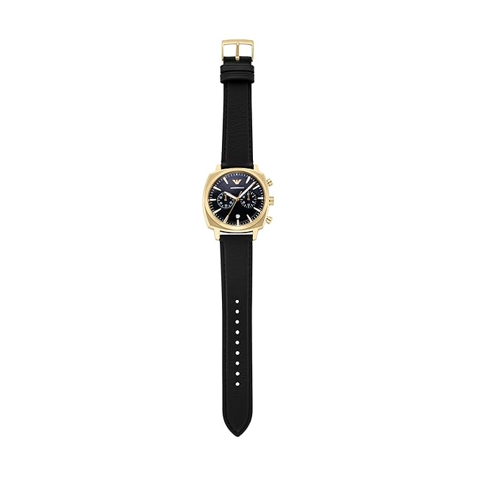 Emporio Armani Black Quartz Leather Watch