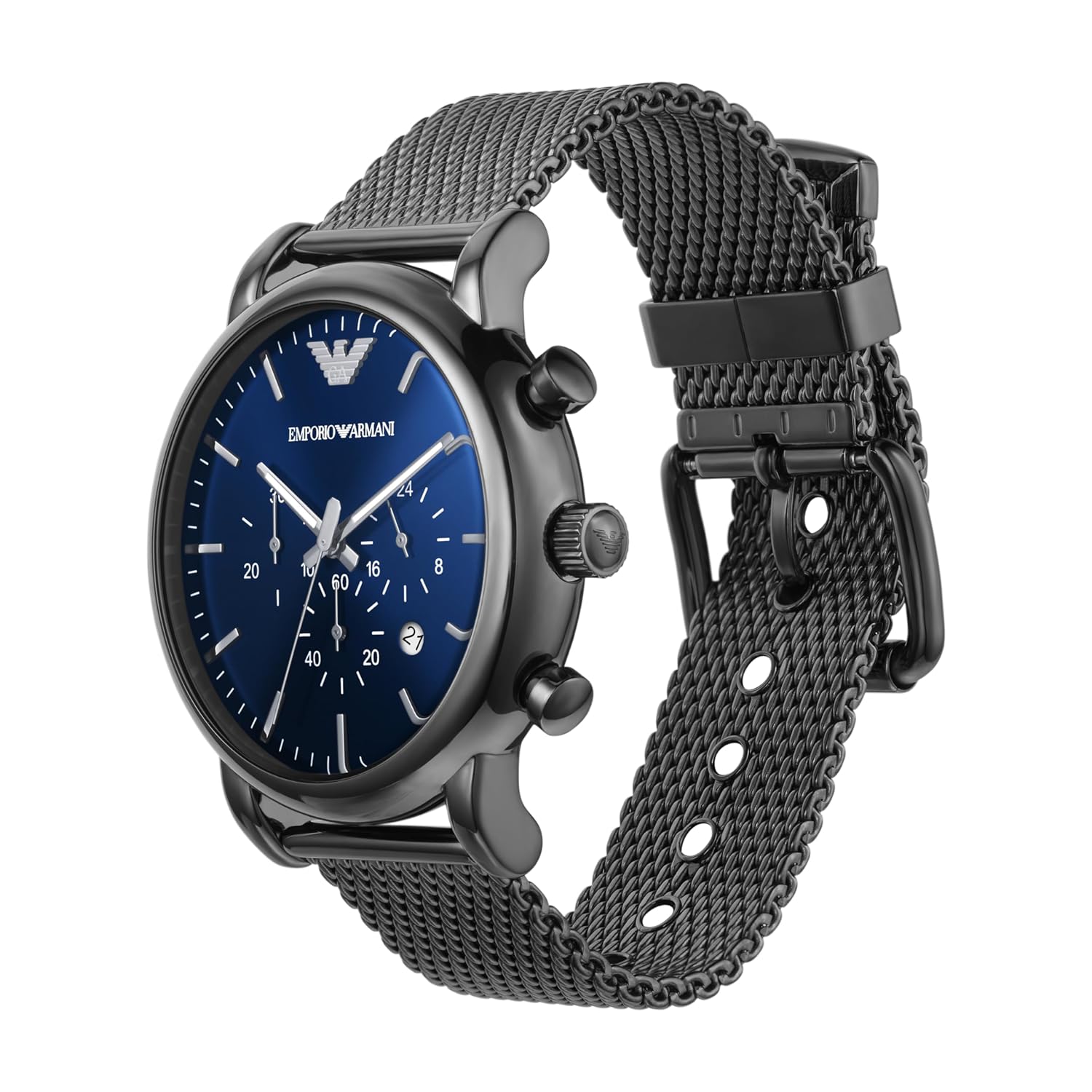 Emporio Armani Analog Blue Dial Men's Watch- Stainless Steel
