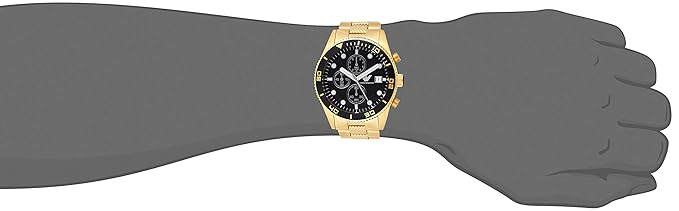 Emporio Armani Men's Gold Tone Stainless Steel with Black Dial Watch