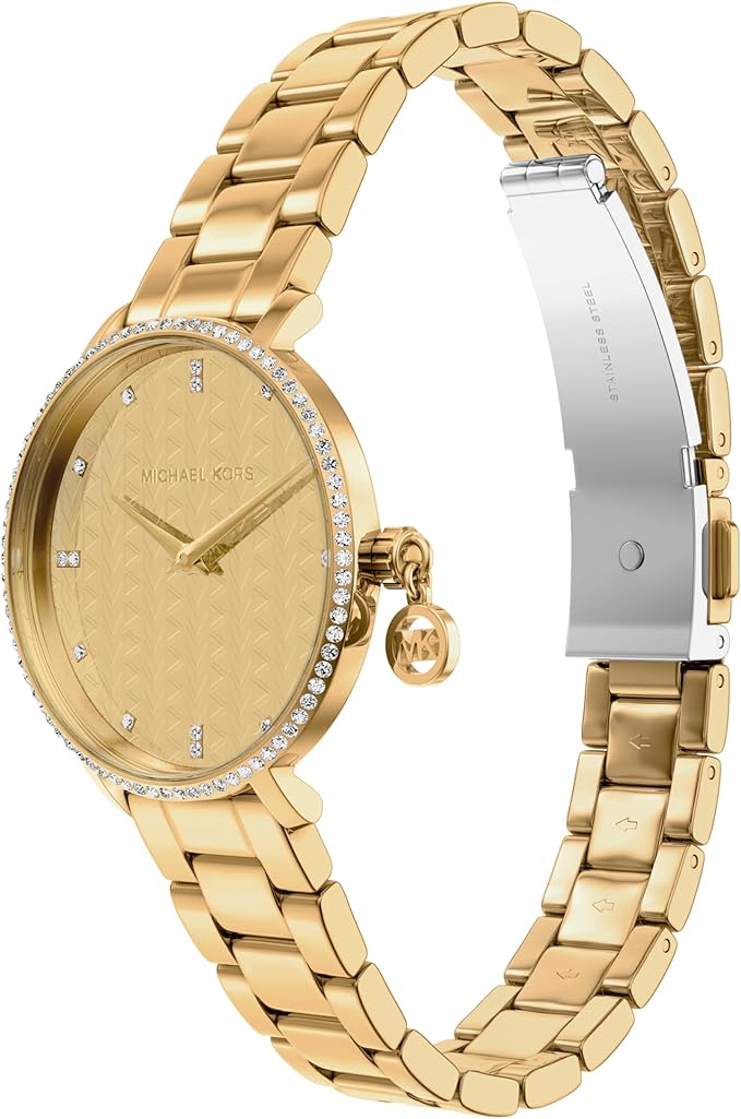 Michael Kors Women's Pyper Two-Hand Gold-Tone Stainless Steel Watch