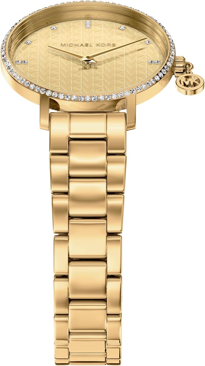Michael Kors Women's Pyper Two-Hand Gold-Tone Stainless Steel Watch