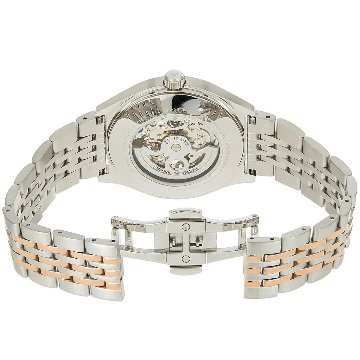 Emporio Armani Men's AR60002 Dress Watch Analog Display Japanese Automatic Silver Watch