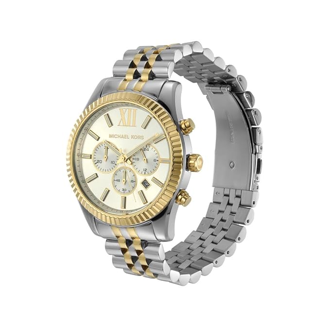 Michael Kors Analog White Dial Men's Stainless Steel Watch
