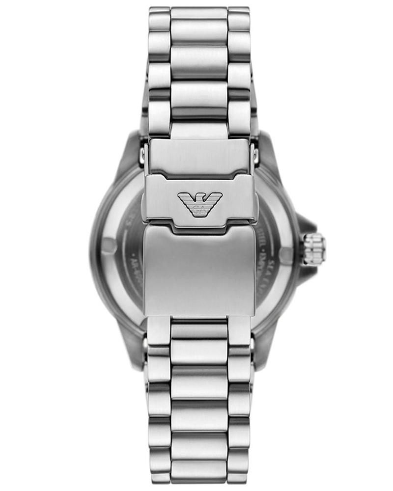emporio armani men blue emporio armani silver watch