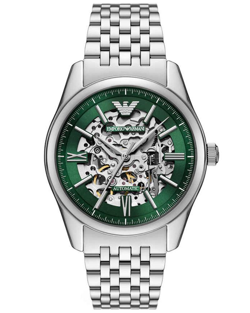 Men Automatic Green Dial Analog Stainless Steel Watch