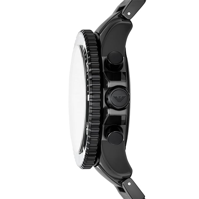 Emporio Armani Analog Gray Dial Men's Ceramic Watch