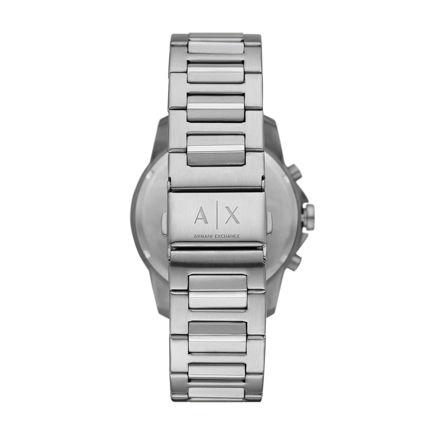 Armani Exchange Stainless Steel Analog Black Dial Men Watch Silver Band