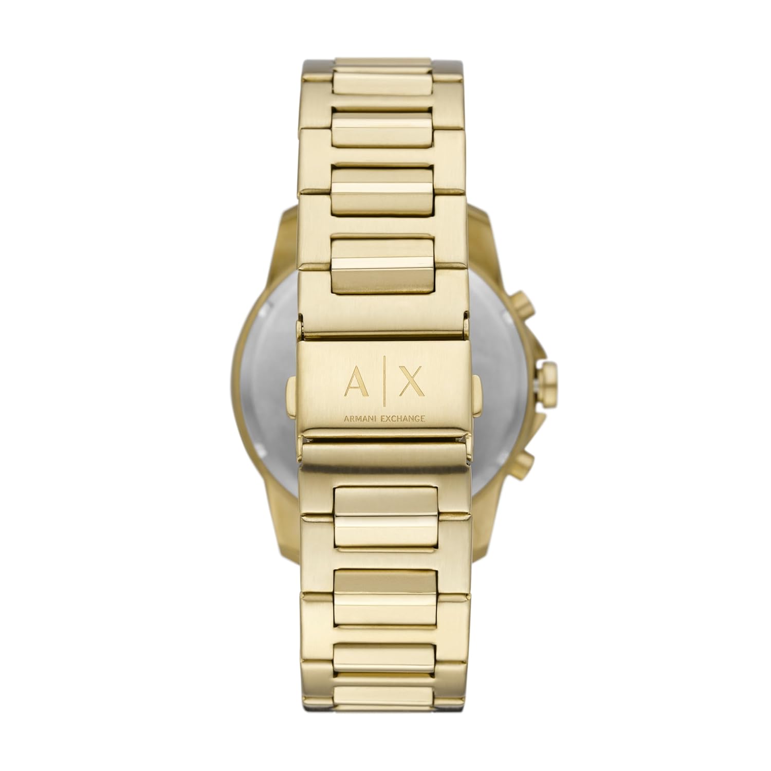 Armani Exchange Stainless Steel Analog Gray Dial Men Watch Gold Band