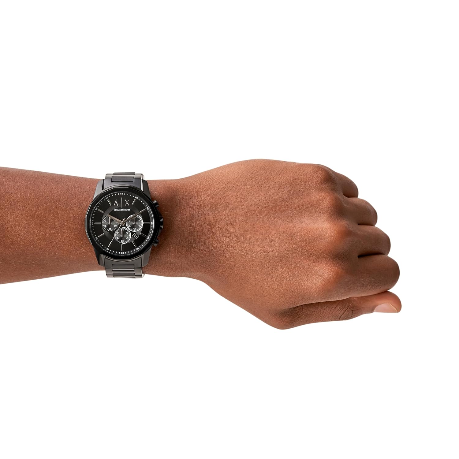 Armani Exchange Stainless Steel Analog Black Dial Men Watch , Black Band