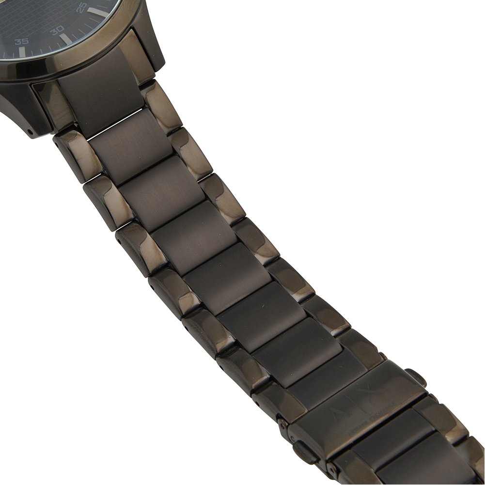 Armani Exchange Analog Men's Stainless Steel Watch Black Dial Black Colored Strap