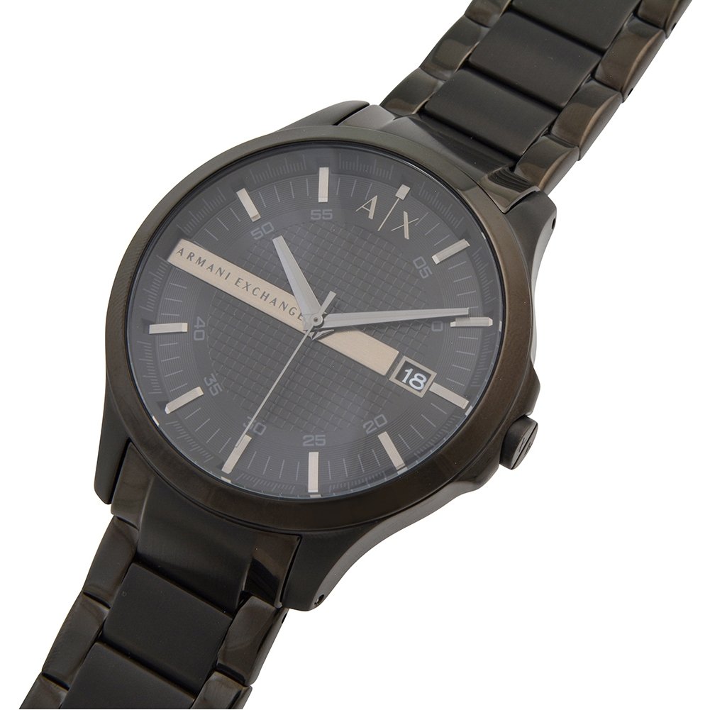 Armani Exchange Analog Men's Stainless Steel Watch Black Dial Black Colored Strap