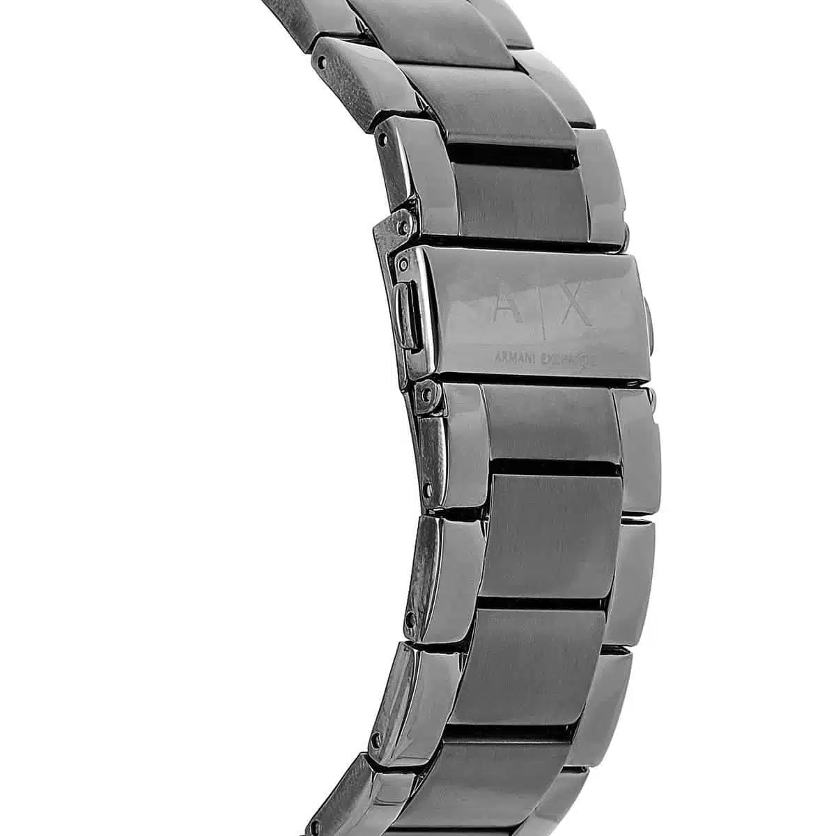 Armani Exchange Hampton Grey Textured Dial Gunmetal Ion-plated Mens Watch