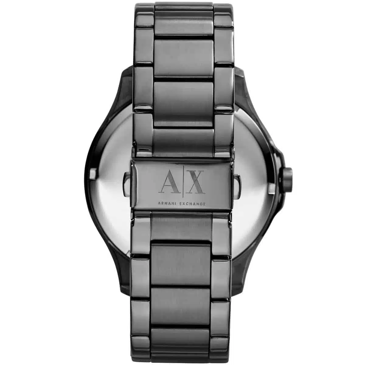 Armani Exchange Hampton Grey Textured Dial Gunmetal Ion-plated Mens Watch