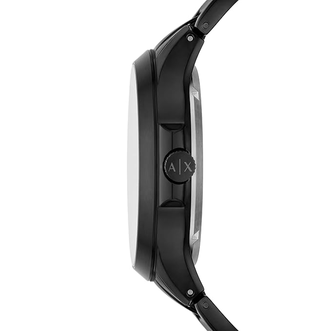 Armani Exchange Men Analogue Black Band Black Quartz Stainless Steel Watch
