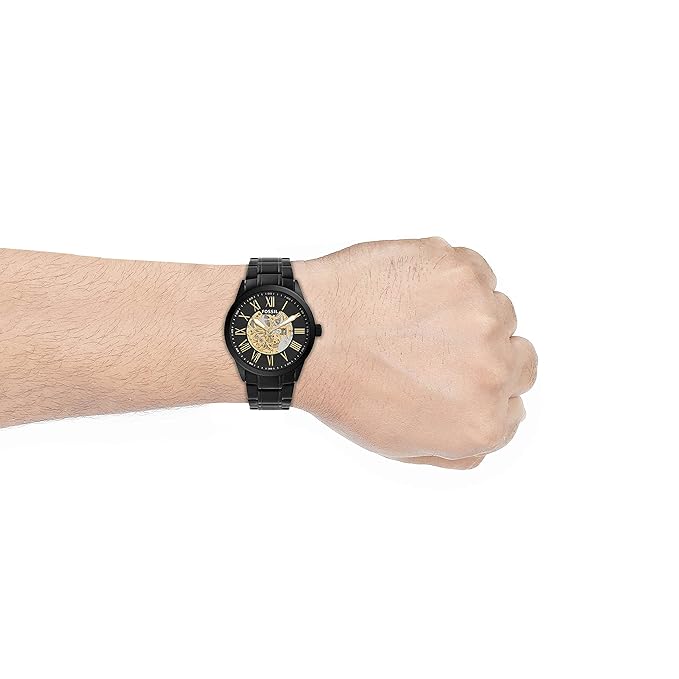 Fossil Flynn Black Automatic Stainless Steel Watch
