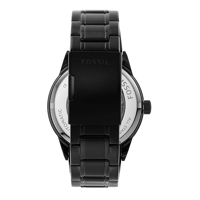 Fossil Flynn Black Automatic Stainless Steel Watch