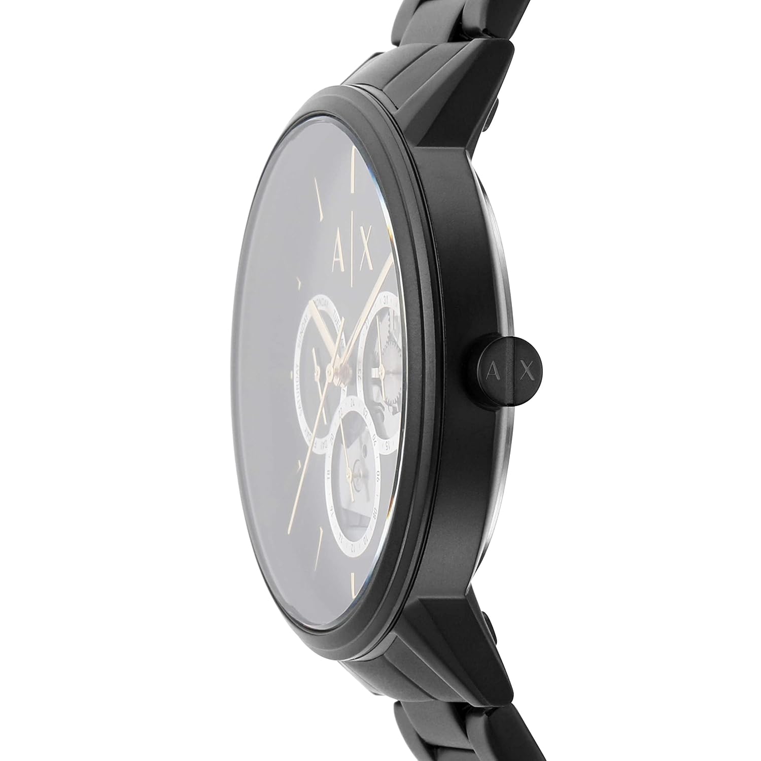 Armani Exchange Stainless Steel Analog Black Dial Men Watch, Black Band