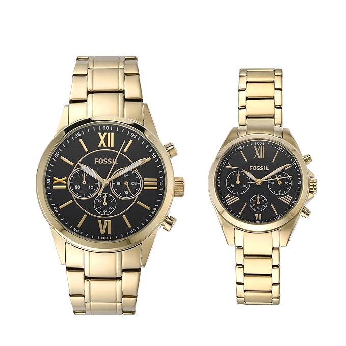 Fossil Modern Courier Gold Watch Set