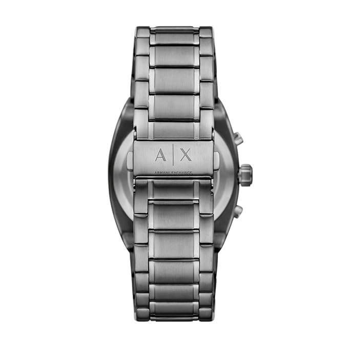 rmani Exchange Metallic Quartz Stainless Steel Watch