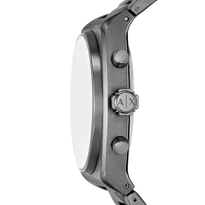 rmani Exchange Metallic Quartz Stainless Steel Watch