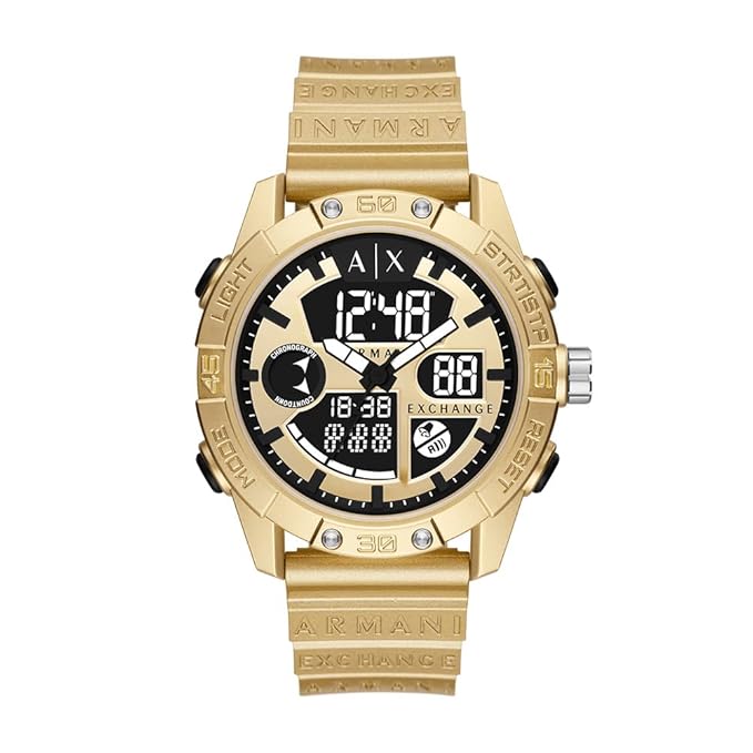 Armani Exchange Digital Gold Dial Men's Watch