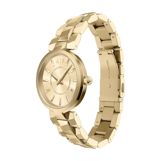 Armani Exchange Gold Quartz Stainless Steel Watch