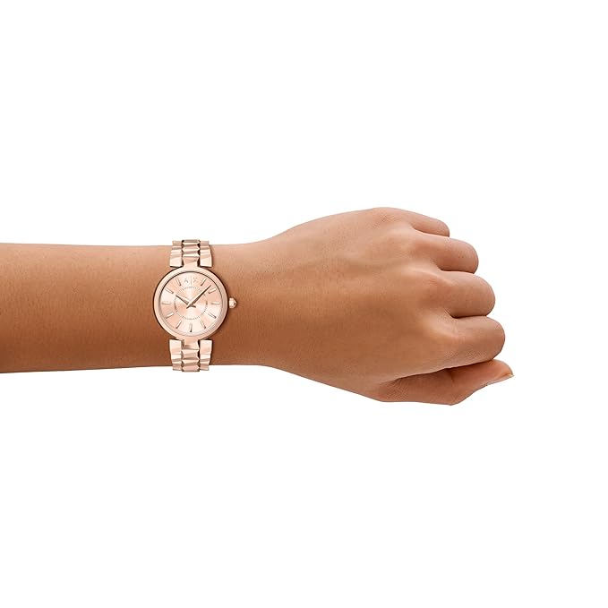 Armani Exchange Rose Gold Quartz Stainless Steel Watch
