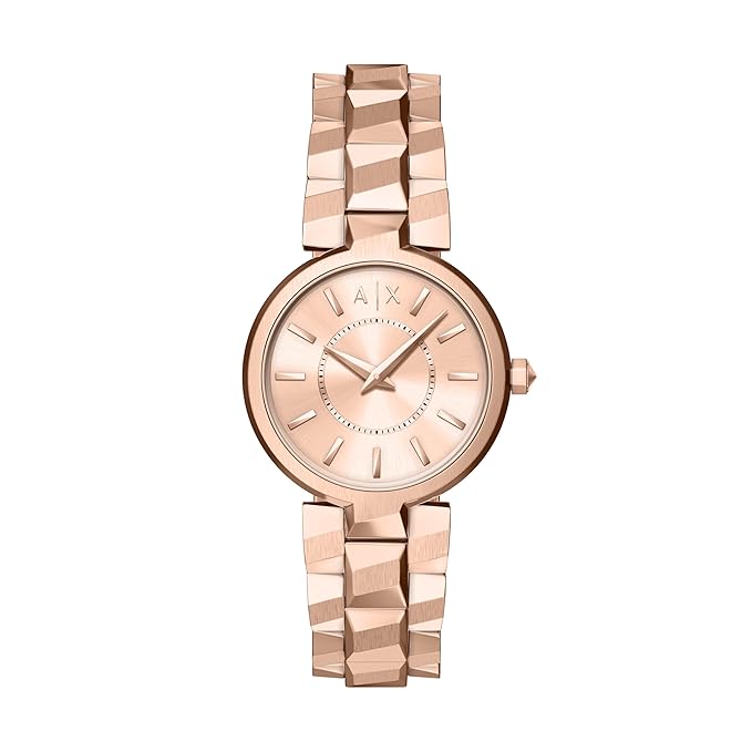 Armani Exchange Rose Gold Quartz Stainless Steel Watch