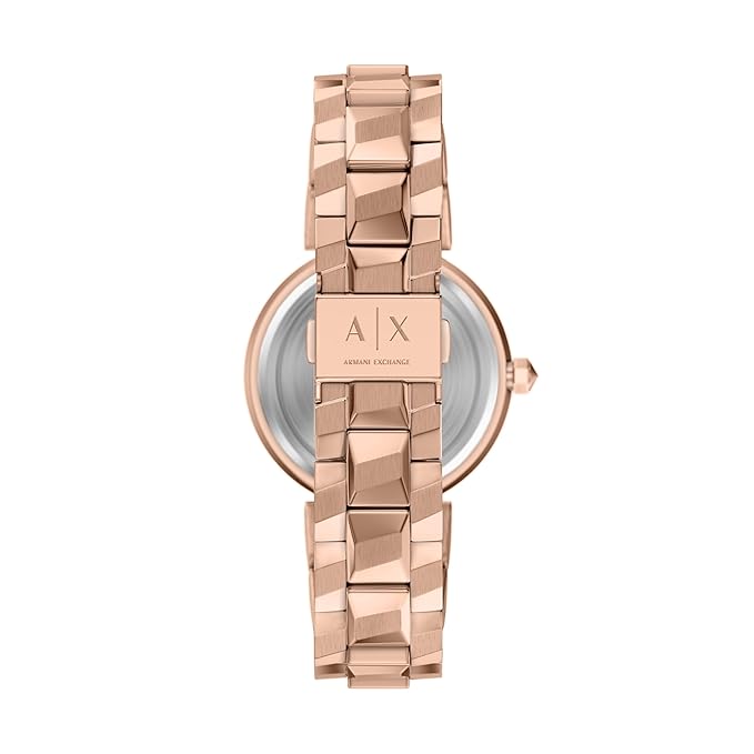 Armani Exchange Rose Gold Quartz Stainless Steel Watch