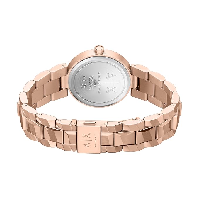Armani Exchange Rose Gold Quartz Stainless Steel Watch