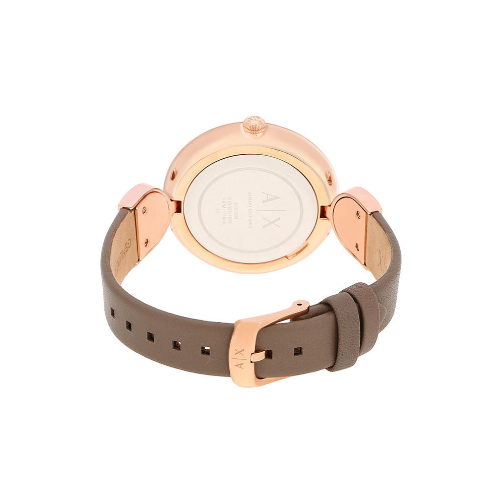 Armani Exchange Women Brooke Round Black Watch