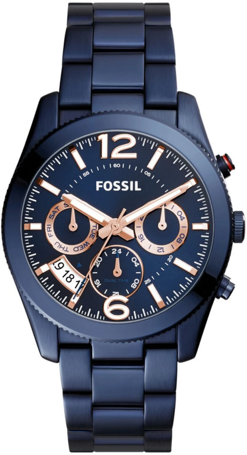 Fossil ES4093 Perfect Boyfriend Navy Blue Dial Women's
