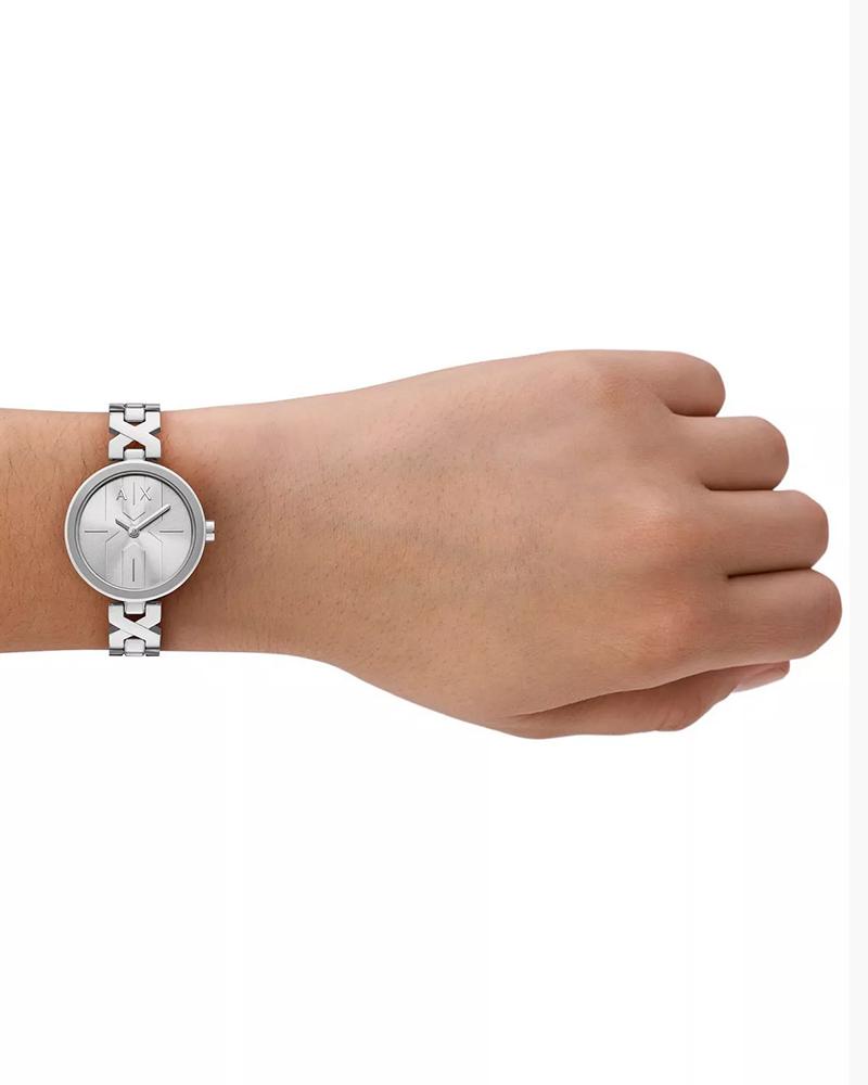 Armani Exchange Women Ava Round Silver Watch