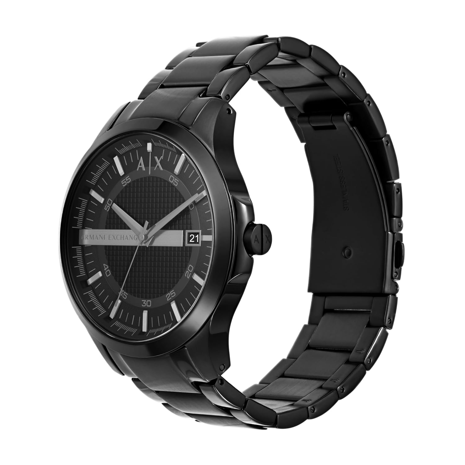 Armani Exchange Mens Hampton Stainless Steel Analogue Watch with Bracelet