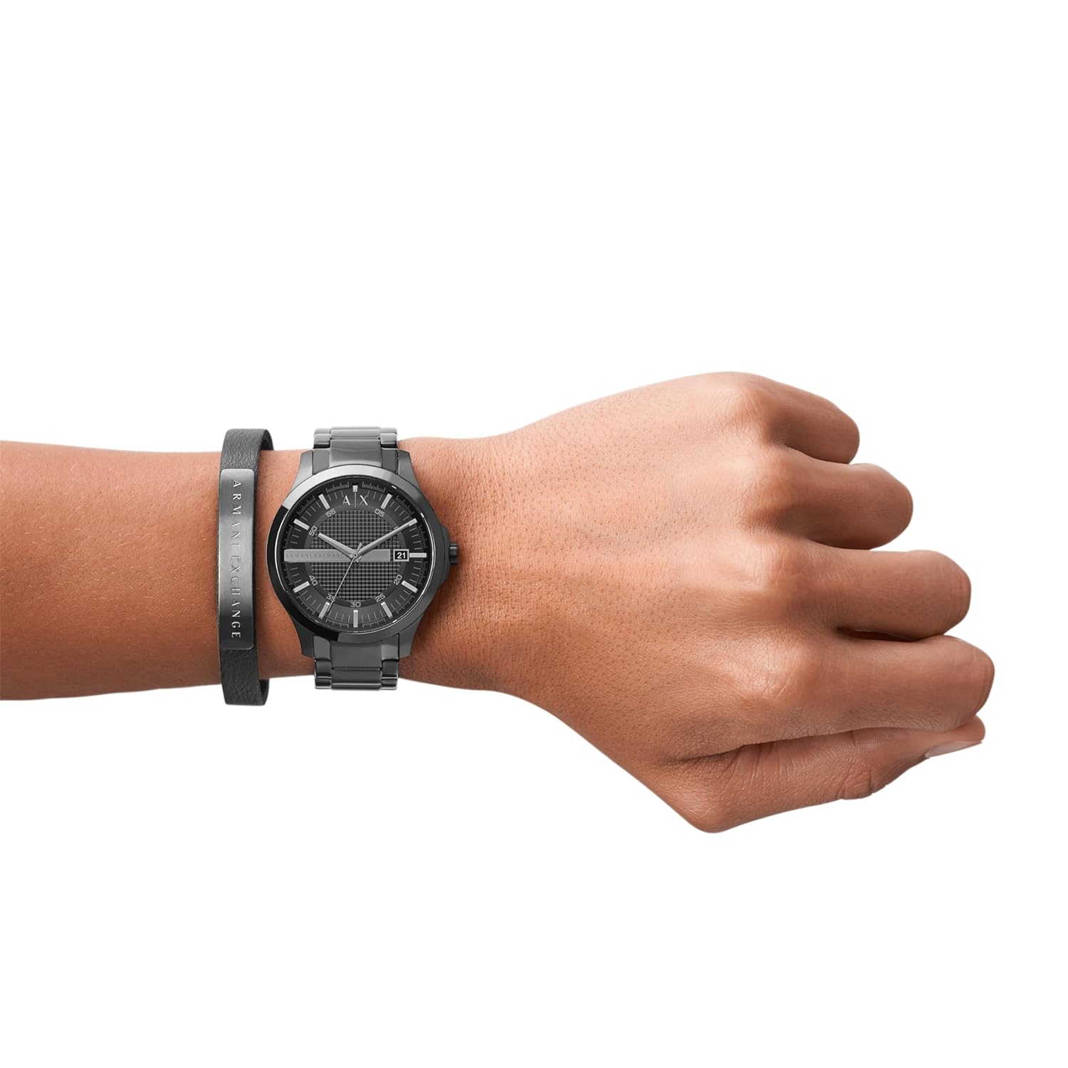 Armani Exchange Mens Hampton Stainless Steel Analogue Watch with Bracelet