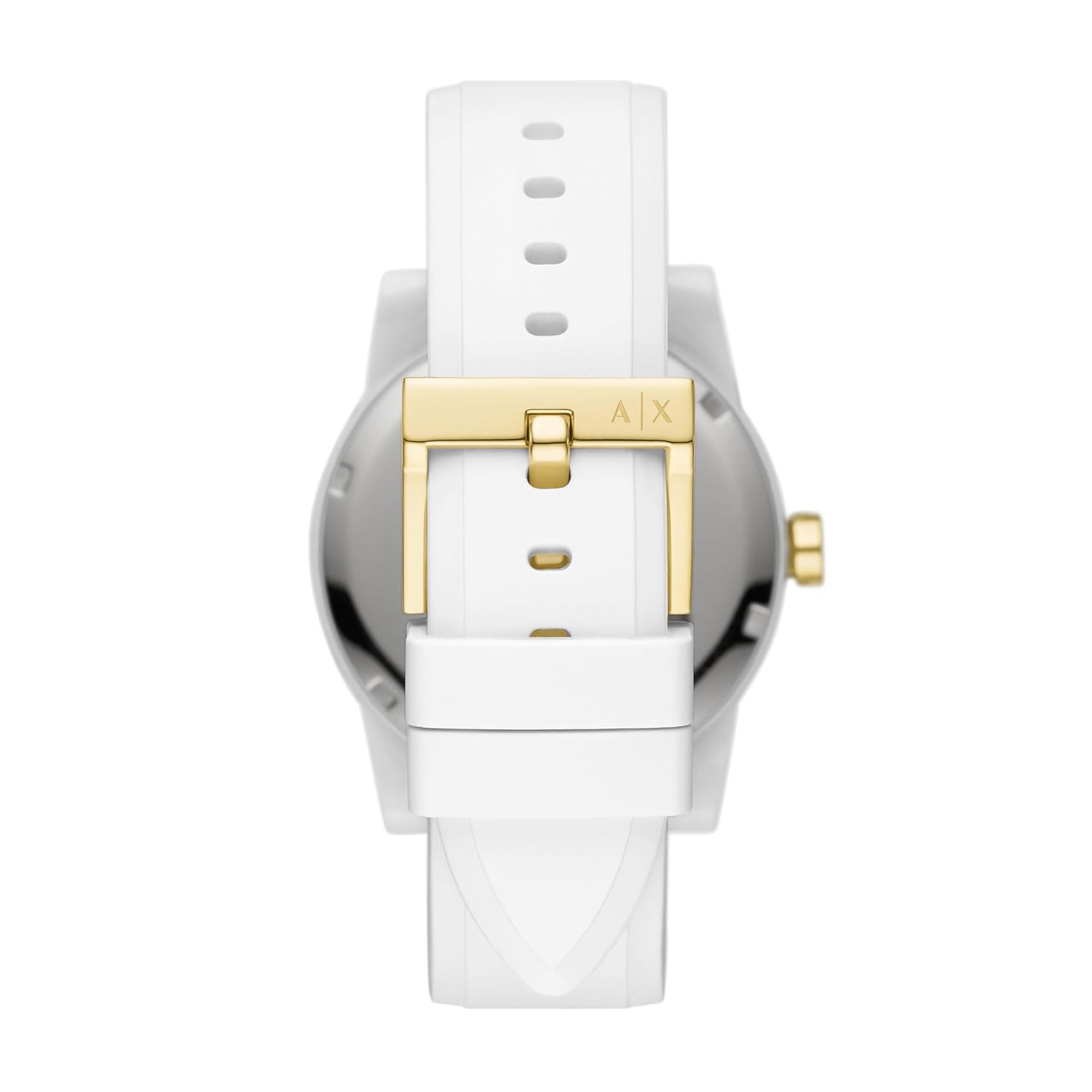 Armani Exchange Silicone Analog White Dial Women's Watch
