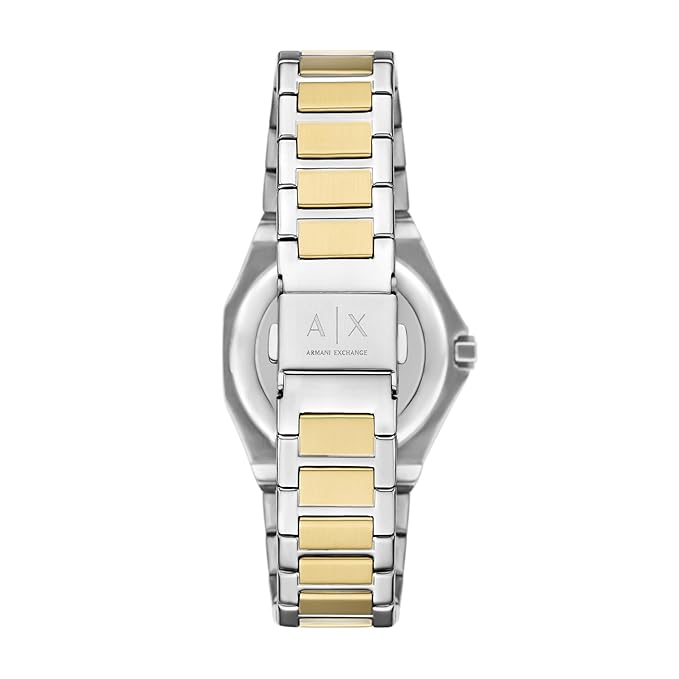 Armani Exchange Stainless Steel Analog Silver Dial Women's Watch, Band Color:Multicolor