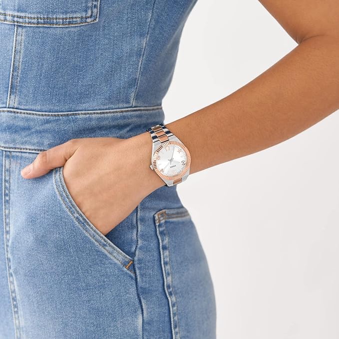 Fossil Scarlette Analog Silver Dial Women's Watch-Es5261 - Stainless Steel
