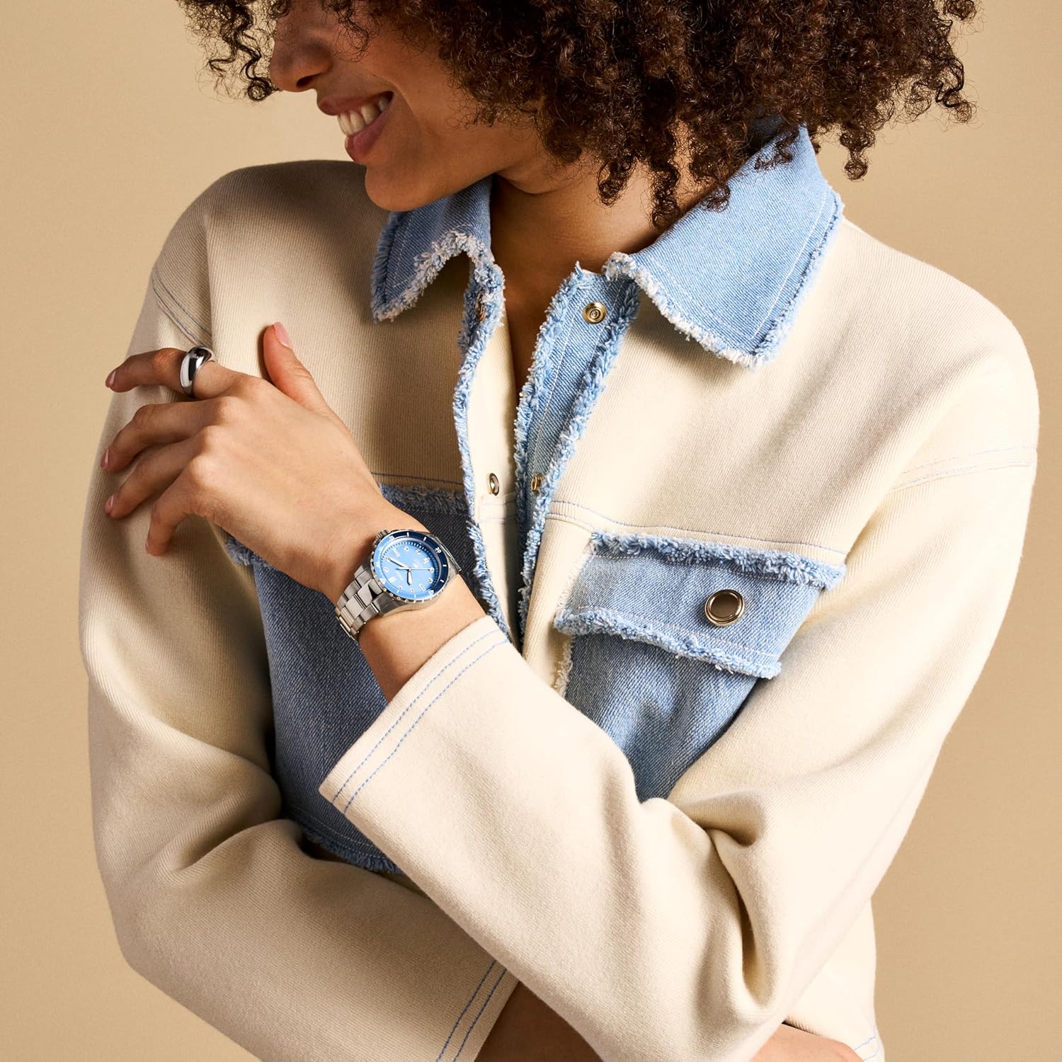 Fossil Blue Dive Silver Watch