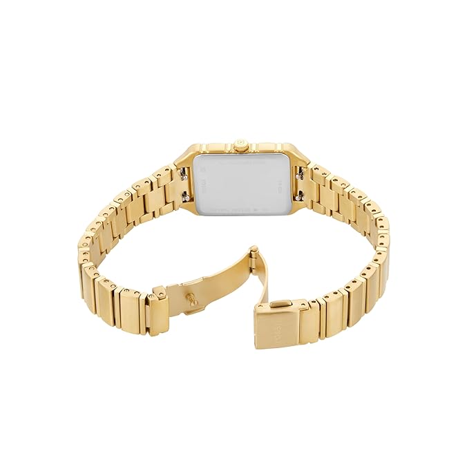 Fossil Womens Raquel Gold Quartz Stainless Steel Gold Dial Analog Watch
